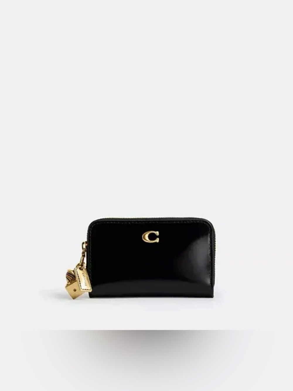 Coach Essential Small Zip Around Wallet CCD82 Charms 4.5"x2.75"x0.75"